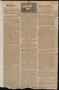 The Boston-Gazette, and Country Journal, 17 July 1769