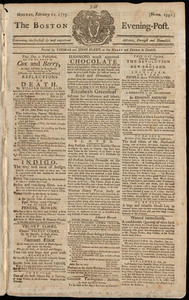 The Boston Evening-Post, 22 February 1773