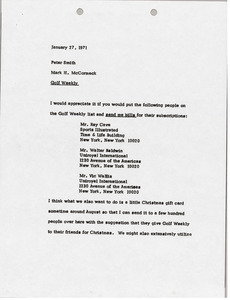 Memorandum from Mark H. McCormack to Peter Smith