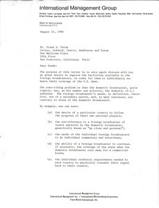 Letter from Mark H. McCormack to Frank D. Tatum