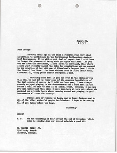 Letter from Mark H. McCormack to George Hamer