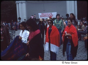 MUSE concert and rally: Native American demonstrators at Mohawk sovereignty rally