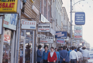 Stylish pedestrians on Edirne street