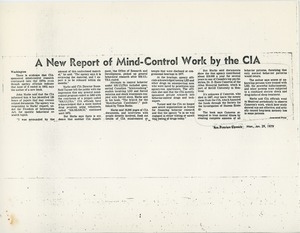 A new report of mind-control work by the CIA
