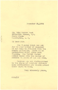 Letter from W. E. B. Du Bois to John Sumner Wood