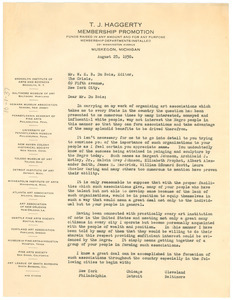 Letter from T. J. Haggerty to W. E. B. Du Bois