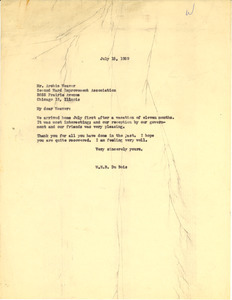 Letter from W. E. B. Du Bois to Archie Weaver - Digital Commonwealth
