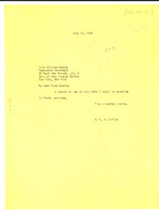 Letter from W. E. B. Du Bois to Independent Citizens Committee for the Arts, Sciences and Professions