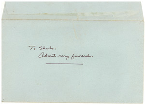 Envelope addressed to Shirley