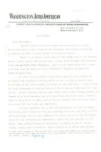 Letter from George Murphy to W. E. B. Du Bois