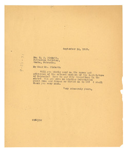 Letter from W. E. B. Du Bois to H. J. Pinkett