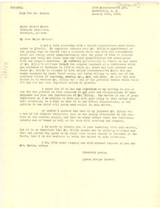 Letter from Anson Phelps Stokes to Major Robert Moton