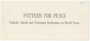 Pattern for peace