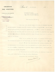 Letter from Gration Candace to W. E. B. Du Bois