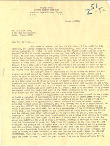 Letter from T. T. Thompson to W. E. B. Du Bois