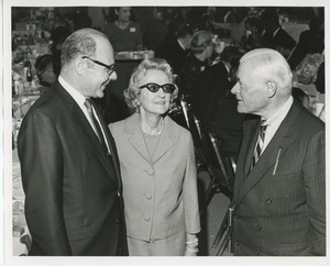 Dr. Salvatore DiMichael, Mrs. Jeremiah Milbank and Hermann G. Place at Thanksgiving celebration