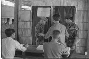 Vietnamese Rangers voting in Luong Hoa.