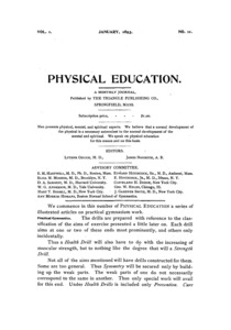 Physical Education, January, 1893