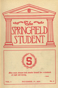 The Springfield Student (vol. 3, no. 2), November 15, 1912