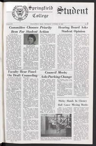The Springfield Student (vol. 56, no. 04) Oct. 10, 1968