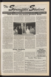 The Springfield Student (vol. 110, no. 13) Feb. 1, 1996