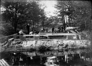 Beginning of the Gladden Boathouse Construction, 1901