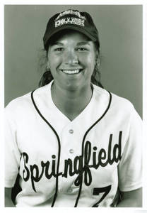 Photograph of All-American Softball Player Kerri Camuso at Springfield College, 1996