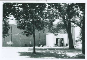 Hickory Hall Front Entrance (Black & White) c. 1975