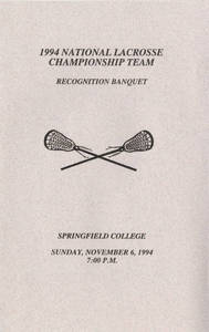 Lacrosse Championship Team Banquet Pamphlet (1994)