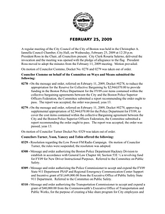 City Council meeting minutes