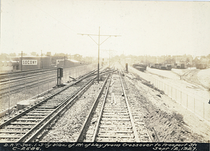 Dorchester Rapid Transit section 1. South view of the right of way from Crossover to Freeport Street