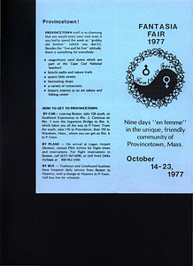 Fantasia Fair Brochure (Oct. 14 - 23, 1977)