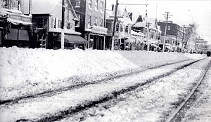 Winter on Main Street circa 1900s