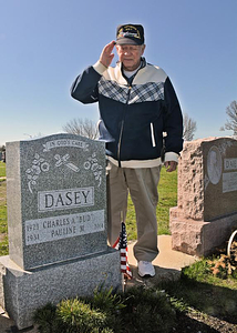 Robert Oliver honors his WWII buddy, Bud Dasey