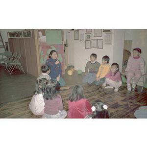 Children playing during a Chinese Progressive Association anniversary event