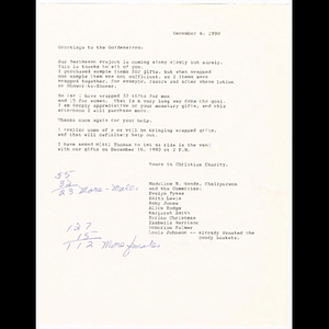 Letter from Madeline B. Goode to the Goldenaires regarding RestHaven project