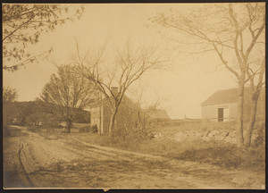 Exterior view of an unidentified Saltbox-style house
