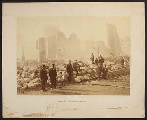 Boston fire, Trinity Church in the rear, 1872