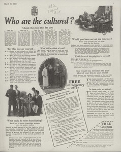 Who are the cultured?, location unknown, March 31, 1923