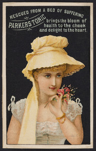 Trade card for Parkers Tonic, location unknown, undated