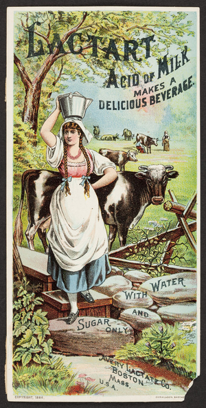 Trade card for Lactart Acid of Milk, Avery Lactate & Co., Boston, Mass., 1884