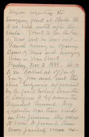 Thomas Lincoln Casey Notebook, September 1888-November 1888, 81, telegram requesting the