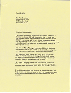 Letter from Mark H. McCormack to Spiro T. Agnew