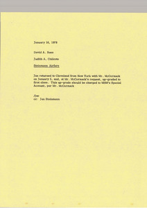 Memorandum from Judith A. Chilcote to David A. Rees