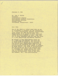 Letter from Mark H. McCormack to John C. Marous