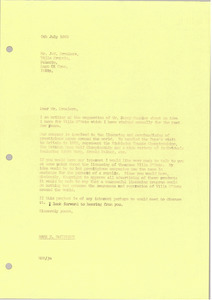 Letter from Mark H. McCormack to J. M. Droulers