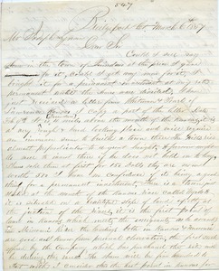Letter from J. M. Palmer to Joseph Lyman