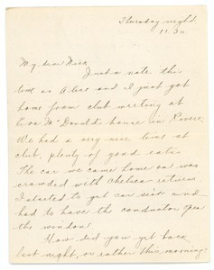 Letter from Letitia Crane to Frank F. Newth