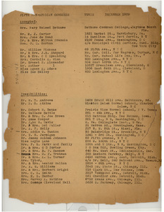 List of attendees for the fifth Pan-African Congress