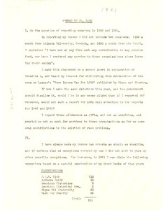 Memorandum from W. E. B. Du Bois to Mr. Zand